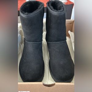 Black size 9 UGG boots. Barely worn pics make them look faded but they are not.